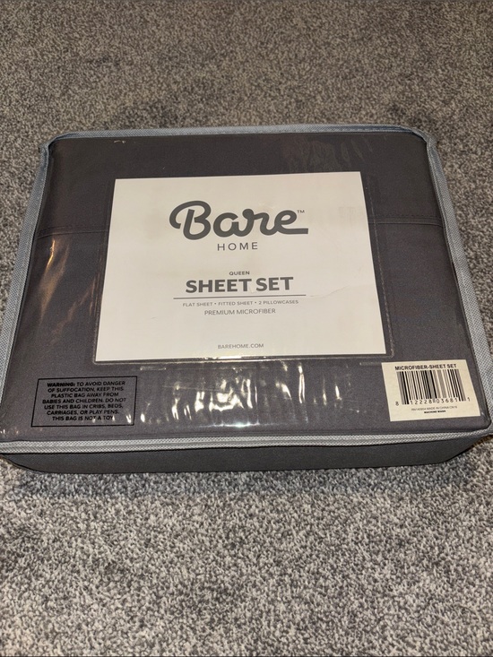 Barehome Other - Bare Home Queen Sheet Set in Charcoal Gray premium microfiber